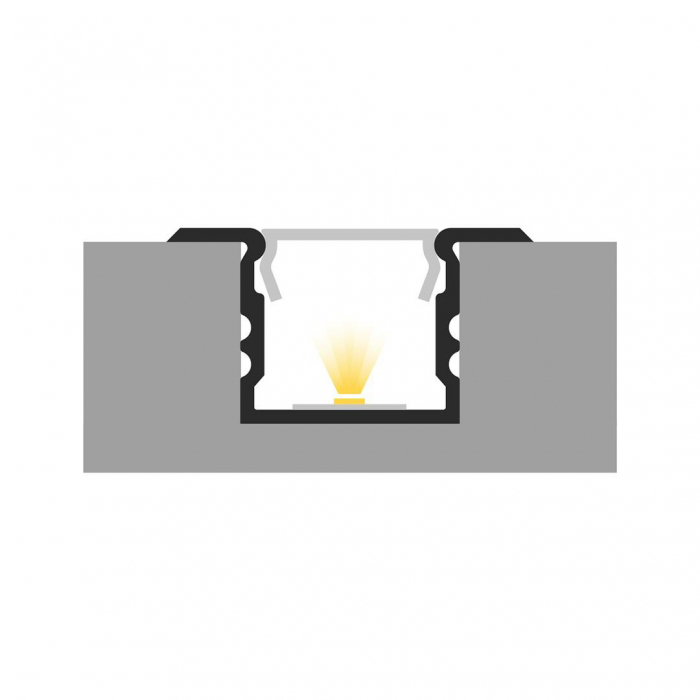 P18-2 LED profil fekete alumínium 2 m [3]