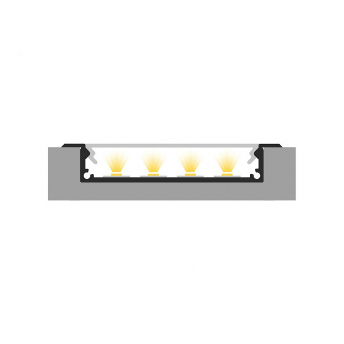 Profile LED P21-1 Aluminiu Negru 2M [3]