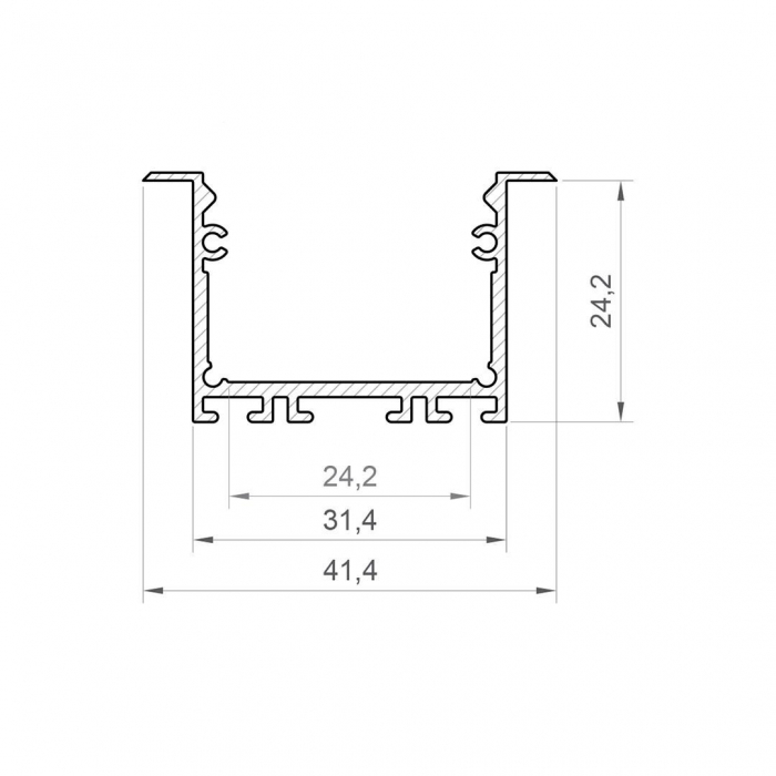 LED profil P22-1 – Anodizált alumínium, 2 m [2]
