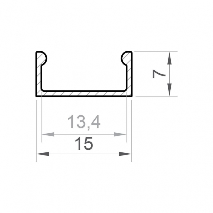 P4-1 fehér alumínium LED profil 2 m [2]
