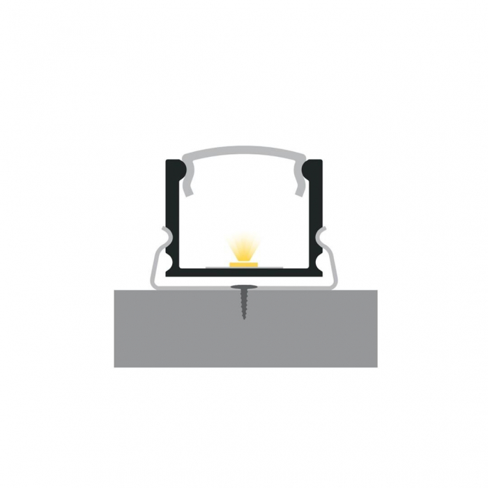 P5-2 LED Profil Fekete Alumínium 2M [3]