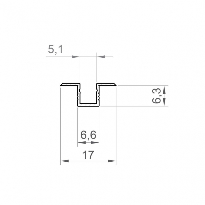 P6-4 LED Profil Fehér Alumínium 2M [2]
