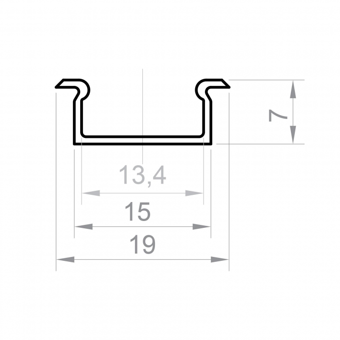 LED profil P6-5 – Fehér alumínium, 2 m [2]