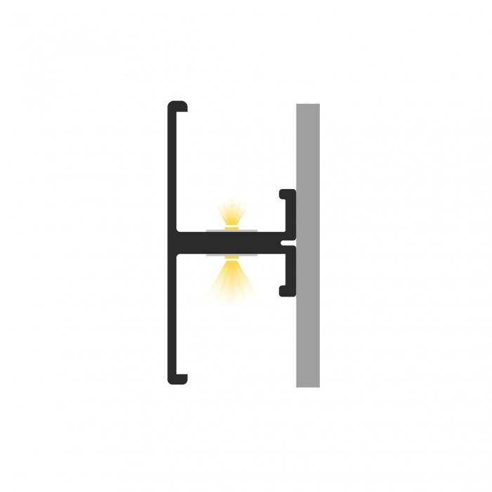 P9-1 LED Profil Fekete Alumínium 2M [3]