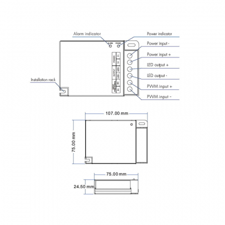 LED erősítő – 12–24 V DC – 30 A – MONO – EV1-X [1]