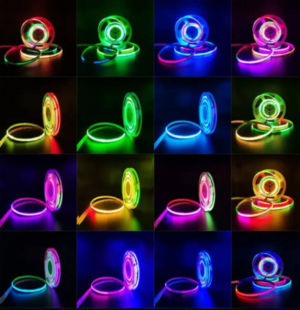 Digitális COB LED szalag 420 LED/m • 24V • 10W • RGB WS2811 IC • IP66 • 10 mm [5]