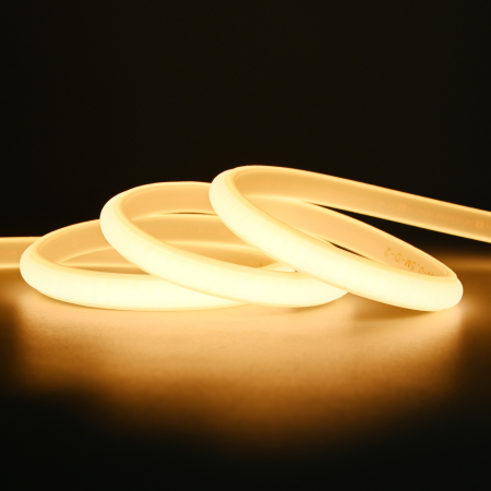 COB LED szalag 288 LED/m, 220V, 9W, 3000K meleg fehér, IP67, 600 lm, 10 mm [1]