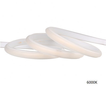 LED szalag - COB LED szalag 288 LED/m, 220V, 9W, 6000K hideg fehér, IP67, 800 lm, 10 mm
