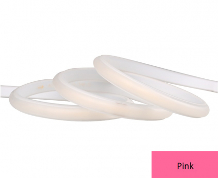 LED szalag 220V - COB LED szalag 288 LED/m, 220V, 9W, rózsaszín fény, IP67, 600 lm, 10 mm