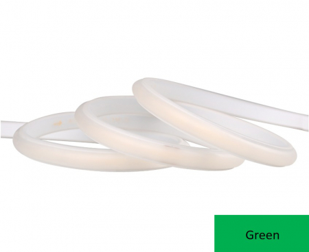 LED szalag - COB LED szalag 288 LED/m, 220V, 9W, zöld fény, IP67, 600 lm, 10 mm