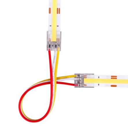 LED csatlakozók - CCT COB LED szalag csatlakozó kábellel – 10 mm, 3 pólus, 5,5 A