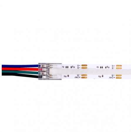LED csatlakozók - RGB COB LED szalag csatlakozó kábellel – 10 mm, 5,5 A