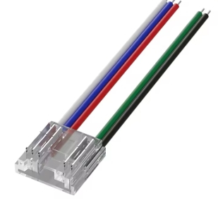 LED csatlakozók - COB RGBW LED szalag csatlakozó kábellel – 5 PIN, 12 mm, 5,5 A