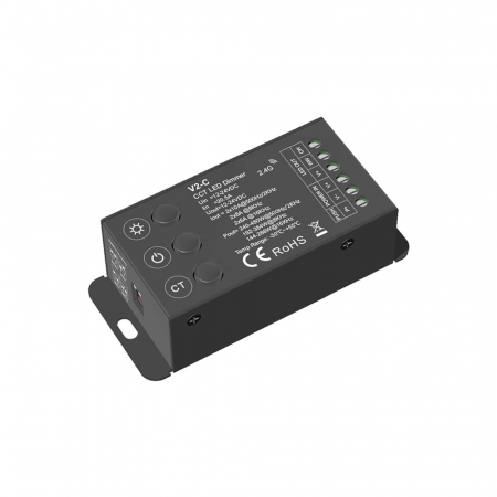 RF CCT vezérlőrendszer - LED vezérlő – CCT – 12–24 V DC, 2×10 A – V2-C