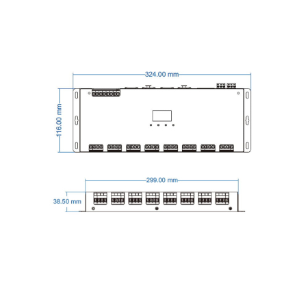 DMX512 LED vezérlő – 24 csatorna – 12–24V DC, 24×5A – OLED kijelző – DMX dekóder / Master – D24A [4]