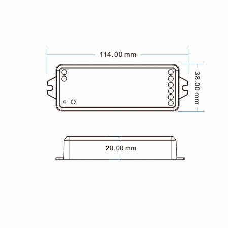 LED vezérlő – MONO / CCT / RGB / RGB+W – 12–24 V DC, 4×4 A – VP [1]