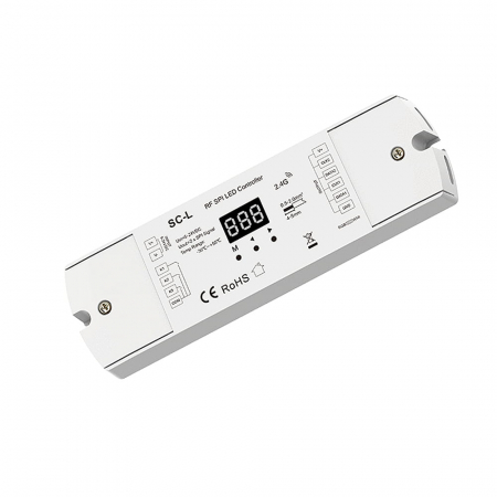 Digitális SPI sorozat - SPI LED vezérlő – digitális LED szalagokhoz – 8A, 5–24V DC – 900 pixel – SC-L