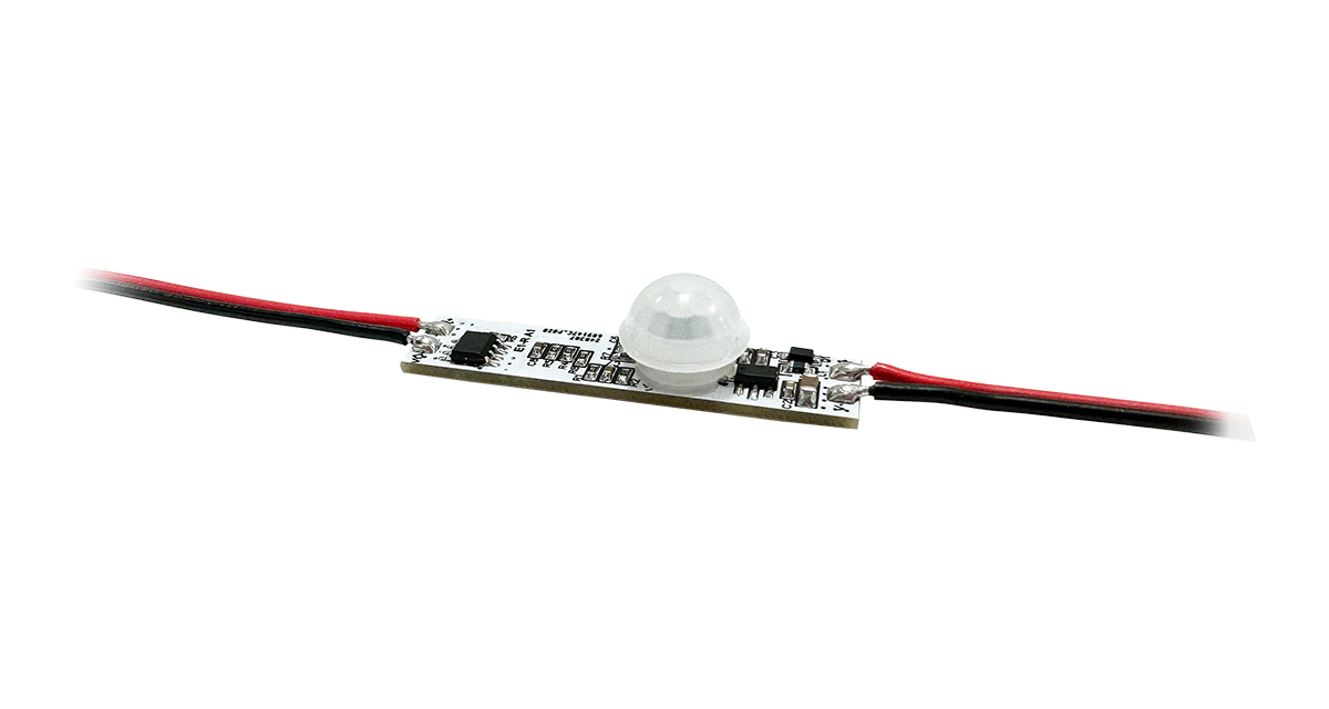 Mikro LED kapcsoló alumínium profilokhoz – 12–24 V DC, 3 A – PIR szenzorral – E1-R [1]