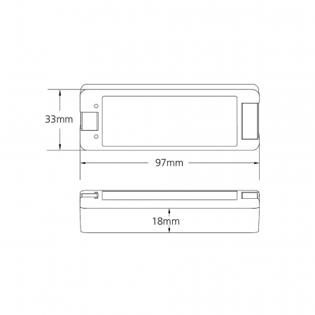 Fehér távirányító készlet MONO LED szalagokhoz, 12–24 V, 2,4 GHz [2]