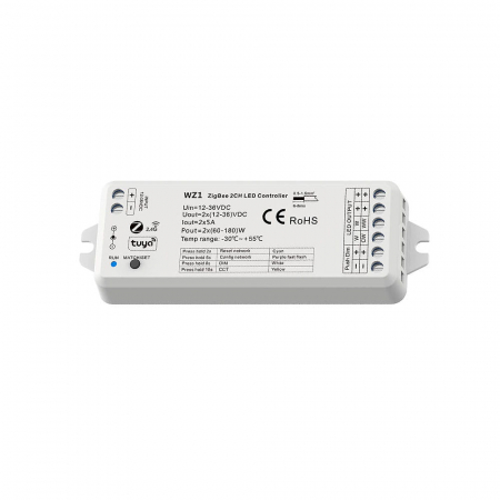 5 az 1-ben LED vezérlő (ZigBee) – Mono / CCT / RGB / RGB+CCT – 12–24V DC – 15A – Tuya – WZ5 [2]