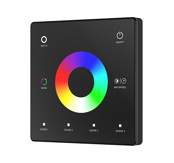 RF RGB / RGBW vezérlőrendszer - Falra szerelhető LED panel – RGB / RGB+W – 1 zóna – 3 V – TW4(B)