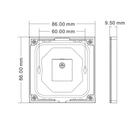 Falra szerelhető LED vezérlőpanel – RGB / RGB+W – 4 zóna – 3V – TW4-4(B) [2]