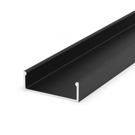 Profil LED P13-1 felületre szerelhető - P13-1 LED profil fekete alumínium 2 m