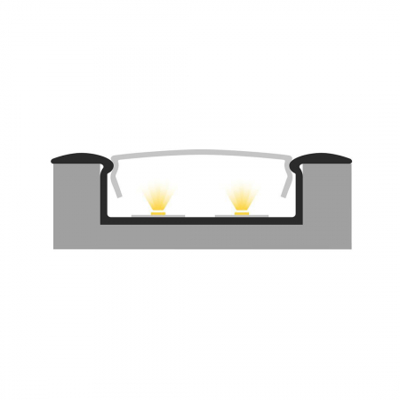 P14-1 LED profil arany alumínium 2 m [2]