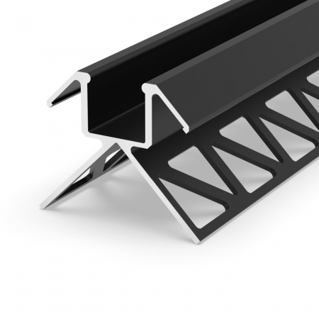 LED PROFIL - P17-3 LED profil fekete alumínium 2 m