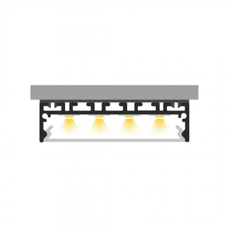 P20-1 LED profil fehér alumínium 2 m [2]