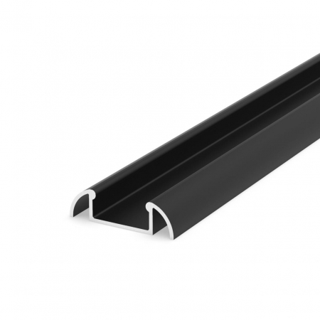LED PROFIL - P2-1 LED alumínium profil – fekete – 2 m