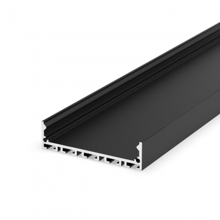 LED PROFIL - P20-1 LED profil fekete alumínium 2 m