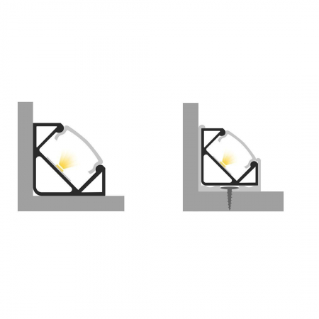 P3-1 fekete alumínium sarok LED profil – 2 m [2]