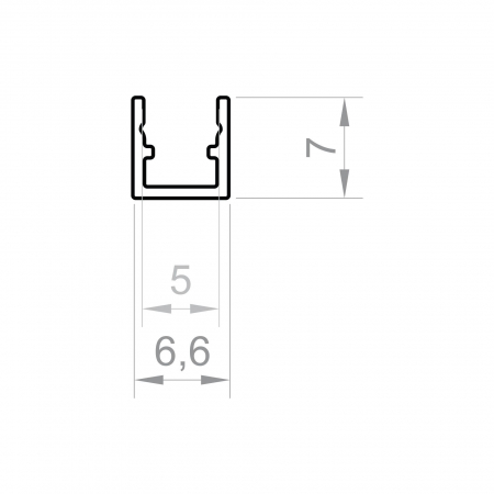 P4-4 LED Profil Eloxált Alumínium 2M [1]