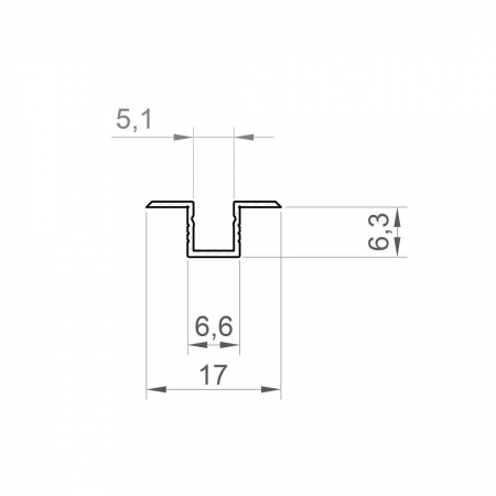 P6-4 LED Profil Fehér Alumínium 2M [1]