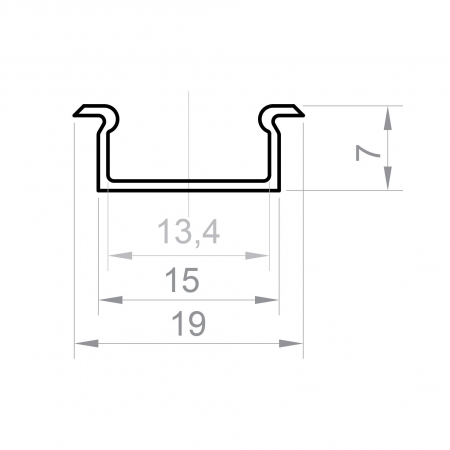 LED profil P6-5 – Fehér alumínium, 2 m [1]