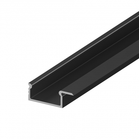 Profil LED P6-2 ½ Süllyesztett - LED profil P6-½ – Fekete alumínium, 2 m