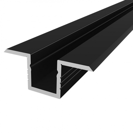 Profil LED P6-4 Süllyesztett - P6-4 LED Profil Fekete Alumínium 2M