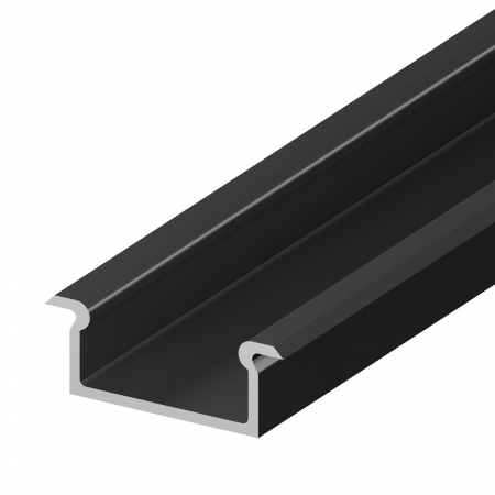 Profil LED P6-5 Süllyesztett - LED profil P6-5 – Fekete alumínium, 2 m
