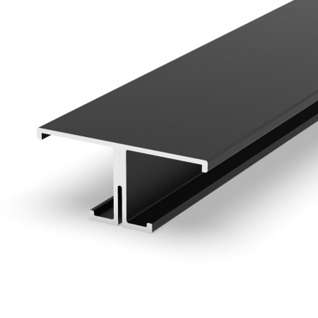 Profil LED P9-1 falra szerelhető - P9-1 LED Profil Fekete Alumínium 2M