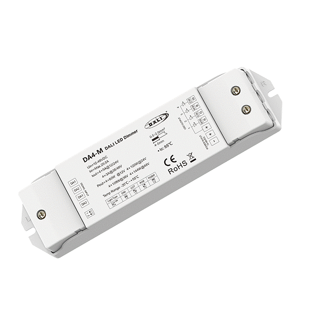DALI sorozat - DALI LED vevő – Mono/CCT – 12–24V DC – 4×5A – DT8 – DA4-M