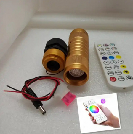 Csillagos ég világítás - RGBW 10W fényforrás RF távirányítóval optikai szálhoz