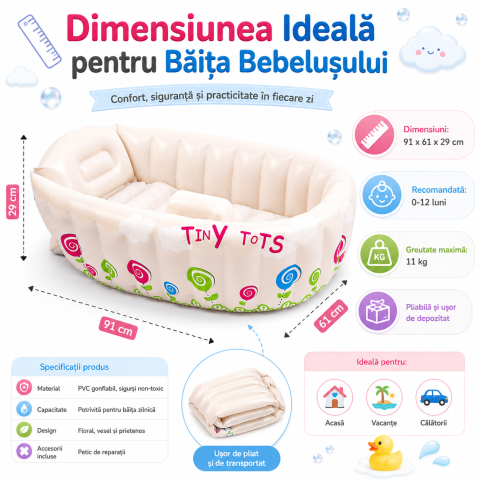 cada-gonflabila-pentru-bebe-alba-cu-flori-colorate-91x61x29cm [2]