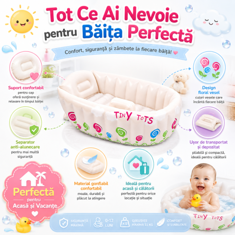 cada-gonflabila-pentru-bebe-alba-cu-flori-colorate-91x61x29cm [4]