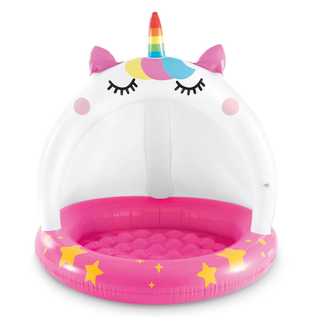 Piscine copii - piscina-gonflabila-acoperita-unicorn-intex-102x102cm-fucsia