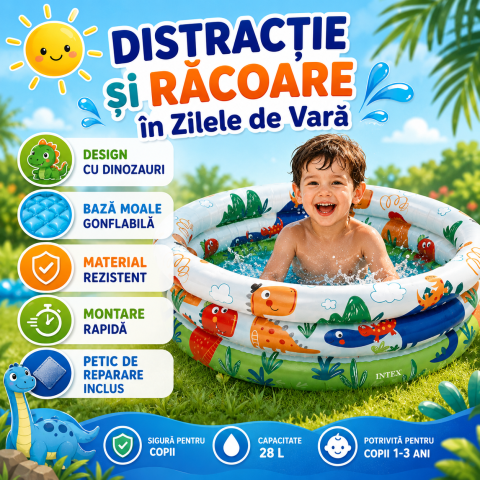 Piscine copii - piscina-gonflabila-copii-intex-dinozauri-61x22cm