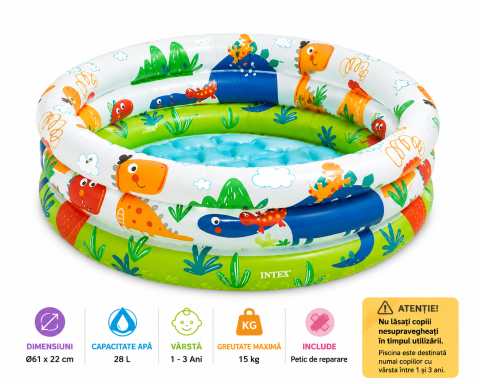 Piscine copii - piscina-gonflabila-copii-intex-dinozauri-61x22cm