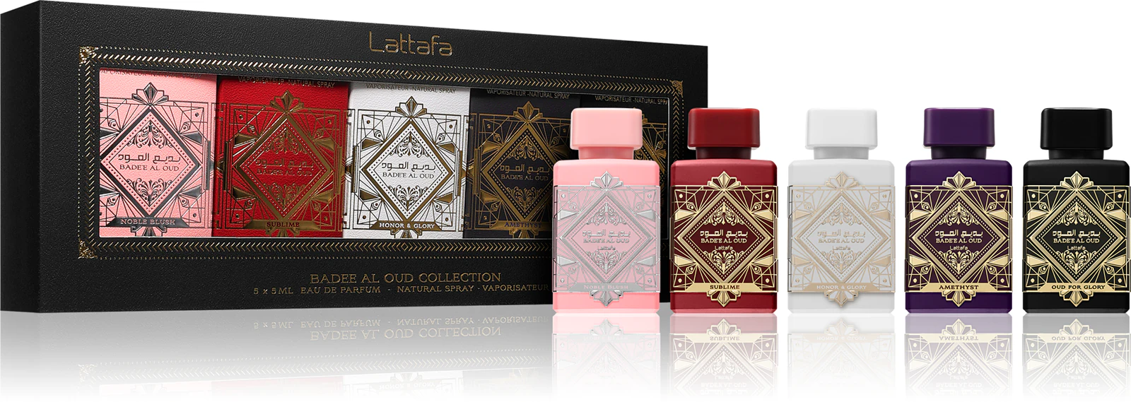 Parfumuri unisex - set-apa-de-parfum-lattafa-badee-al-oud-collection-5x5ml-unisex