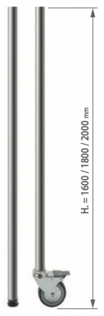 ACCESORII - STÂLPII DIN OȚEL INOX CU PICIOR REGLABIL