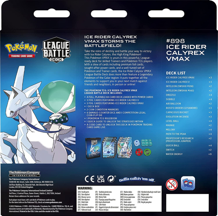 Pokemon TCG: Calyrex VMAX League Battle Deck - Ice Rider [2]